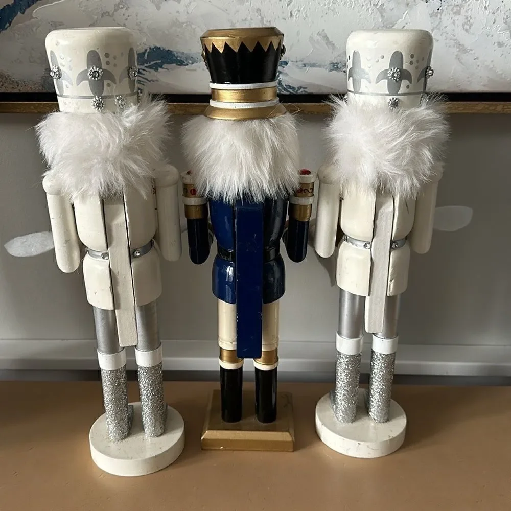 Nutcracker Wooden Christmas Holiday Bundle (3)